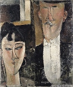 Bride and Groom, Amedeo Modigliani 1915-1916